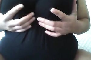 Extremely massive saggy boobies of cam slutty anon black cock slut are breathtaking