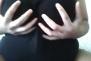 Extremely massive saggy boobies of cam slutty anon black cock slut are breathtaking