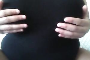 Extremely massive saggy boobies of cam slutty anon black cock slut are breathtaking