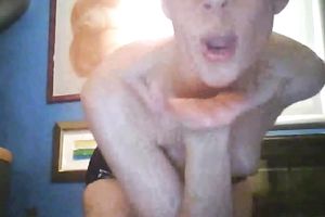 Pale skin anorexic livecam bitch dances showing off her mangos