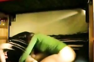 Sexy coed riding my shlong in reverse cowgirl position