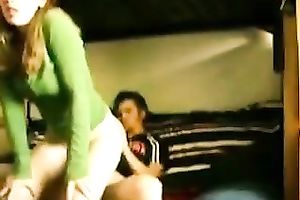 Sexy coed riding my shlong in reverse cowgirl position