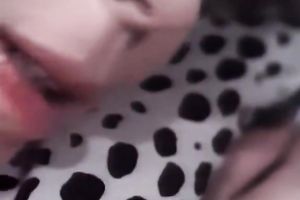 Hot dark brown white milf gives head and bounces on that prick