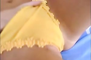 Fabulous lean dark brown legal age teenager undresses on her sofa and masturbates