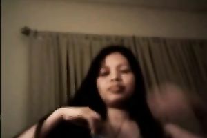 My nice-looking Pocahontas showing her titties and cum-hole on camera