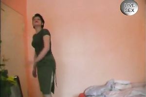 Short-haired dark brown german black cock sluts getting undressed on web camera