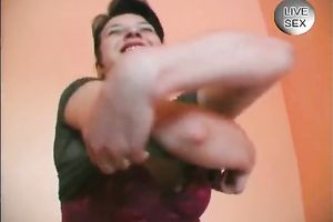 Short-haired dark brown german black cock sluts getting undressed on web camera