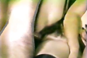 Sweaty fellow with mustache feeding and fucking 2 white doxies