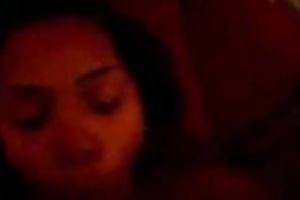 Bootylicious ebon cutie will blow wang on web camera for sure