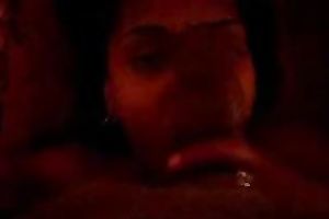 Bootylicious ebon cutie will blow wang on web camera for sure