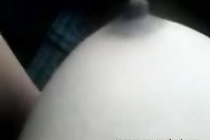 Pale skin slutty Indian non-professional babe filmed exposed on webcam