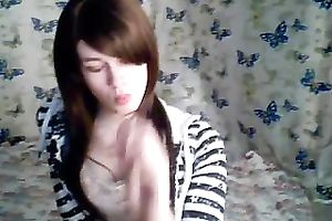 Hot and adorable girlfriend stroking my wang and getting her hands immodest with sticky jism