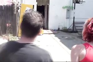 Dude hooks up and takes this whit skank home for sex