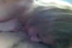 Wife gave me a good blow job in our bedroom and swallowed some cum