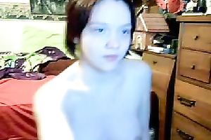 Pregnant girlfriend fondling her cum-hole with fingers in solo movie scene