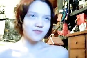 Pregnant girlfriend fondling her cum-hole with fingers in solo movie scene