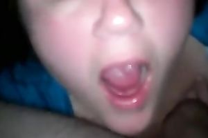 Wondrous chubby dilettante nympho sucks my buddy's unyielding schlong