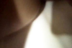 Fingering and missionary style pounding my small Asian white wife