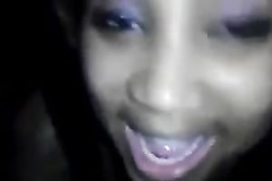 Hot and playful swarthy legal age teenager enjoys my large dark wang on web camera