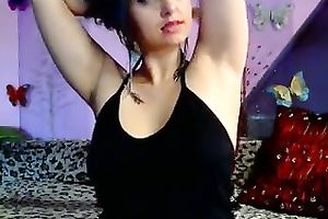 Amazingly gorgeous web camera hottie teasing me at perverted session