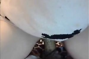 Sassy youthful whore riding monster fake penis in dilettante movie scene