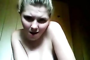 Cute white legal age teenager masturbates and makes herself squirt
