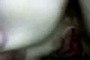 Cute and nasty white housewife in man's shirt flashes her wet crack closeup