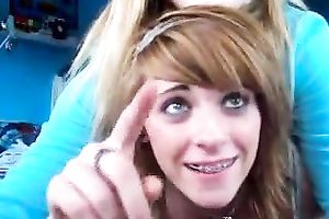 Hilarious non-professional teenies flash their pleasant bra buddies on cam for me