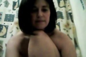 Masturbation solo of my frisky brunette hair playgirl in baths