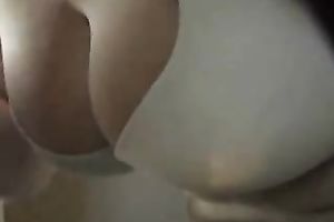 Nice closeup view of my favourite wife's large bazookas in white brassiere