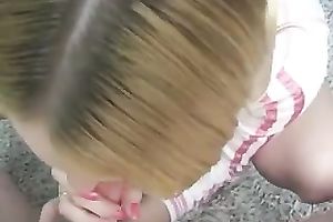 Light haired cum addicted white lady did her superlatively good whilst engulfing my prick