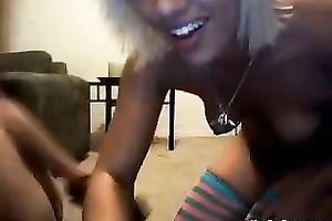 Humping time with two marvelous tanned lesbos on livecam