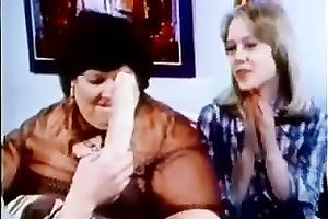 Skinny cougar and overweight dark brown milf having lesbo sex