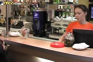 Russian pair Ksenia and Alex walk outside eating ice cock juice