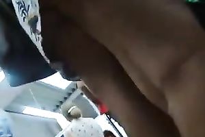 Milf lacking pants acquires caught on a voyeur's cam in a shop