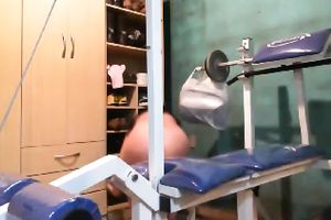 Titless nerdy and lascivious wife wanted to workout on web camera all naked