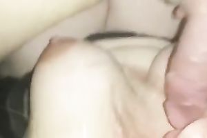 Blond haired nympho with super massive teats was engulfing my schlong