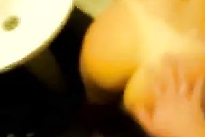 Pounding my blond wife's cum-hole from behind in the bath