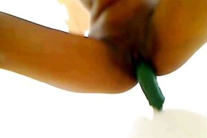 All guys love when I masturbate with a veggie on web camera