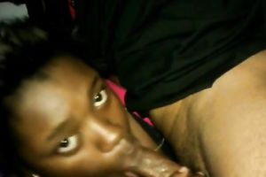 Black unattractive whore sucking my rod balls unfathomable in dilettante oral-service episode