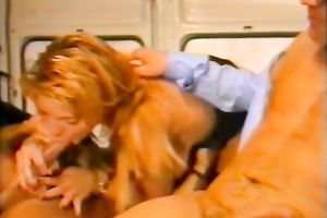 Slutty golden-haired playgirl working her pusy hard to ride that big wang