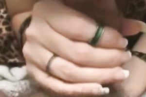 Busty dilettante white black cock sluts in excited gown plays with a penis