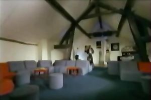 Bitchy blondie got invaded by several excited freaks