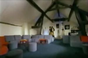 Bitchy blondie got invaded by several excited freaks