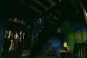 Bitchy blondie got invaded by several excited freaks