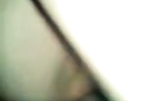 Dark haired alluring slender gal was greedily teasing my buddy's jock