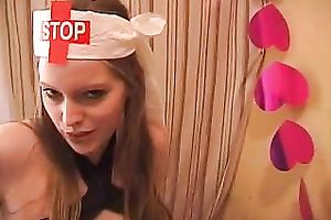 Naughty white GF dresses up like a sluttu nurse for her stud