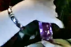 Nerdy non-professional livecam bitch licks a glossy plastic marital-device