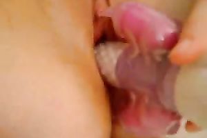 Awesome masturbation show by my miniature girlfriend ad her sex toys