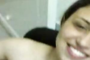 Hot and pliant non-professional Arab sweetheart giving head on web camera